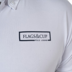 Polo homme Comodoro ML Flags & Cup Blanc Polo homme Comodoro ML Flags & Cup Blanc