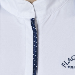 Polo Clorinda femme manches courtes Flags & Cup Blanc