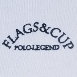 Polo Clorinda femme manches courtes Flags & Cup Blanc