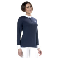 Polo Clorinda femme manches longues Flags & Cup Bleu marine Polo Clorinda femme manches longues Flags & Cup Bleu marine