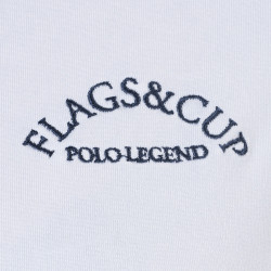 Polo Clorinda femme manches longues Flags & Cup Blanc Polo Clorinda femme manches longues Flags & Cup Blanc