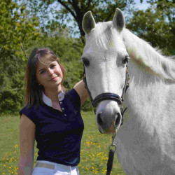 Polo Equithème Brussels met strass Marineblauw