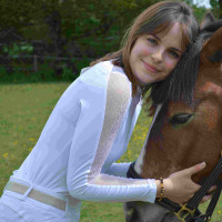 Polo Equithème Pekin lange mouwen Wit
