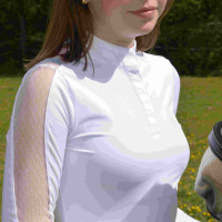Polo Equithème Pekin manches longues Blanc Polo Equithème Pekin manches longues Blanc