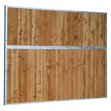 Vaste scheidingswand van hout 4 m La Gée