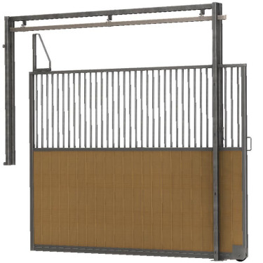 Scheidingswand met schuifbox spijlen/hout 4 m La Gée