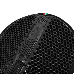 Ademende Acavallo-schokdemper Zeshoekige Gel en Microfleece Zwart / zwart Ademende Acavallo-schokdemper Zeshoekige Gel en Microfleece Zwart / zwart