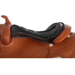 Couvre siège Acavallo Ortho-Coccyx Western Gel Hexagonal Dri-Lex 20mm Marron