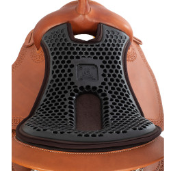Couvre siège Acavallo Ortho-Coccyx Western Gel Hexagonal Dri-Lex 20mm Marron