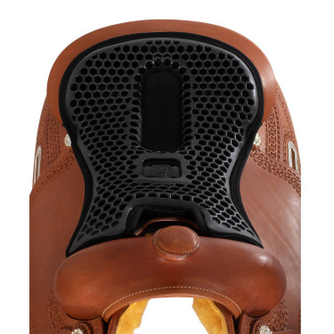 Zadelhoes Acavallo Ortho-Coccyx Western Gel Hexagonal Dri-Lex 20mm Zwart