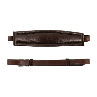 Muserolle Acavallo en cuir pour Hackamore Marron foncé Muserolle Acavallo en cuir pour Hackamore Marron foncé