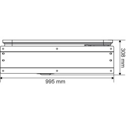 Polybac 75 M dubbele drinkbak met koordrand en bevestigingssteun La Gée