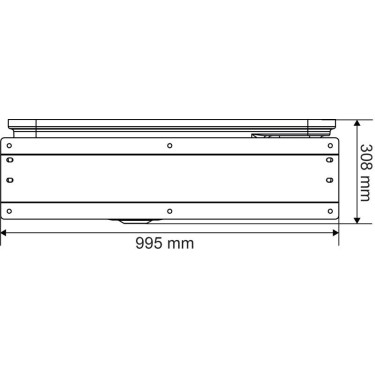 Polybac 75 M dubbele drinkbak met koordrand en bevestigingssteun La Gée