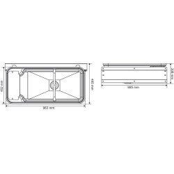 Abreuvoir Polybac 75 M double avec rebord à cordon et support de fixation La Gée Abreuvoir Polybac 75 M double avec rebord à cordon et support de fixation La Gée