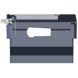 Abreuvoir Polybac 72M double avec rebord intérieur et support de fixation La Gée