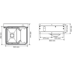 Abreuvoir Polybac 30 M simple avec rebord à cordon et support de fixation La Gée