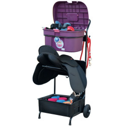 Zadelhouder met poetstas Box Colors La Gée Violet / roze