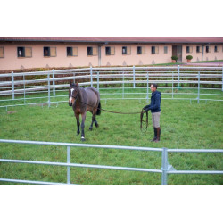 Verzinkte ronde longeeromheining Ø 10 m paneel 3,60 m La Gée