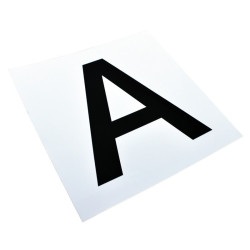 Jeu d'autocollants 12 lettres pour plaques ou panneaux de dressage La Gée