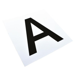 Jeu d'autocollants 12 lettres pour plaques ou panneaux de dressage La Gée