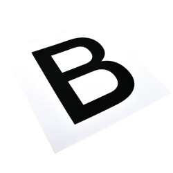 Jeu d'autocollants 12 lettres pour plaques ou panneaux de dressage La Gée