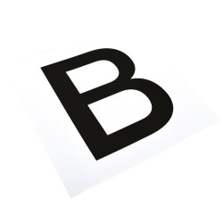 Jeu d'autocollants 12 lettres pour plaques ou panneaux de dressage La Gée