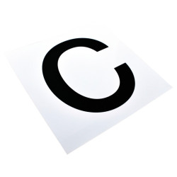 Jeu d'autocollants 12 lettres pour plaques ou panneaux de dressage La Gée