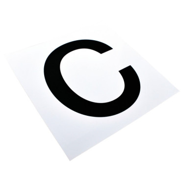 Jeu d'autocollants 12 lettres pour plaques ou panneaux de dressage La Gée Jeu d'autocollants 12 lettres pour plaques ou panneaux de dressage La Gée