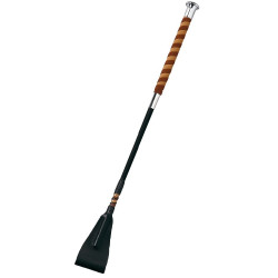 Korte Fleck-sjambok, handvat in nubuck