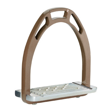 Etriers aluminium Horze Marron / argent
