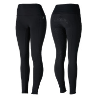 Hoogwaardige legging met volledige siliconen zitvlak Gillian Horze dames Zwart Hoogwaardige legging met volledige siliconen zitvlak Gillian Horze dames Zwart