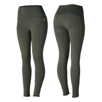 Legging taille haute fond intégral silicone Gillian Horze femme Vert kaki beetle