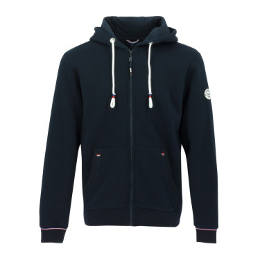 Sweat met rits Equithème Nicolas Marineblauw
