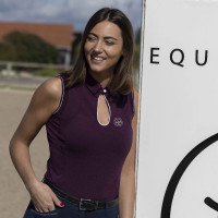 Polo Equithème Sarah zonder mouwen Zwart Polo Equithème Sarah zonder mouwen Zwart