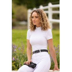 Polo de concours LeMieux Olivia manches courtes Blanc