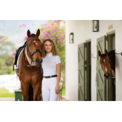 Polo de concours LeMieux Olivia manches courtes Blanc