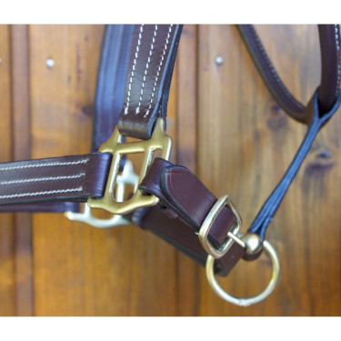 Licol cuir T de T trippled stiched renfort nylon Licol cuir T de T trippled stiched renfort nylon