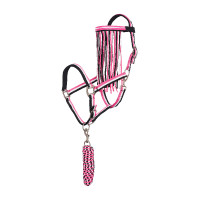 Halster en lange anti-vliegen nylon Imperial Riding Neonroze