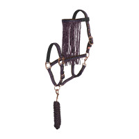 Licol et longe anti-mouches nylon Imperial Riding Multi-bordeaux Multi-couleurs