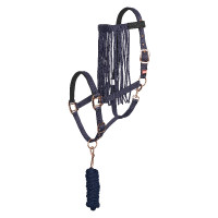 Licol et longe anti-mouches nylon Imperial Riding Bleu marine Licol et longe anti-mouches nylon Imperial Riding Bleu marine