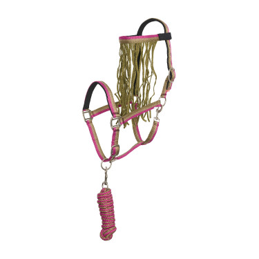 Halster en lange anti-vliegen nylon Imperial Riding Multi Bosgroen Halster en lange anti-vliegen nylon Imperial Riding Multi Bosgroen