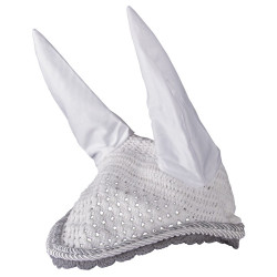 Bonnet anti-mouches Imperial Riding Italy de Luxe Blanc / antracite Bonnet anti-mouches Imperial Riding Italy de Luxe Blanc / antracite