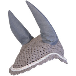 Bonnet anti-mouches Imperial Riding Italy de Luxe Antracite / rose Gris Bonnet anti-mouches Imperial Riding Italy de Luxe Antracite / rose Gris