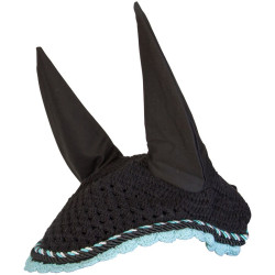 Bonnet anti-mouches Imperial Riding Italy de Luxe Noir / aigue-marine Bleu marine Bonnet anti-mouches Imperial Riding Italy de Luxe Noir / aigue-marine Bleu marine