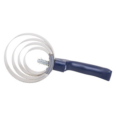 Ronde metalen rosborstel met handvat Imperial Riding Marineblauw