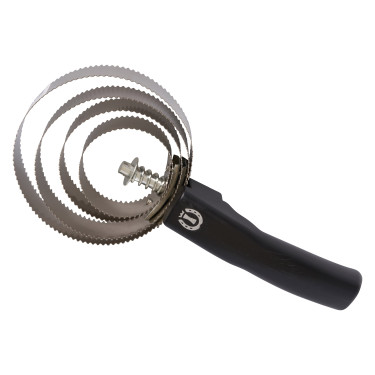Ronde metalen rosborstel met handvat Imperial Riding Zwart