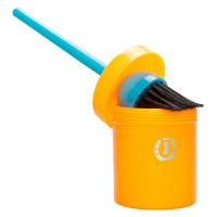 Vetkwast voor hoef met pot Imperial Riding Neonoranje
