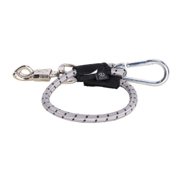 Elastische aanbindlijn Imperial Riding voor vrachtwagen 60 cm Zilver / zwart