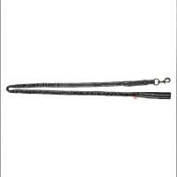 Longe d'attache Imperial Riding Flexi-Fleece Noir / réfléchissant Longe d'attache Imperial Riding Flexi-Fleece Noir / réfléchissant