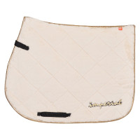 Tapis de selle Imperial Riding Candy Cotton mixte Or blanc Tapis de selle Imperial Riding Candy Cotton mixte Or blanc